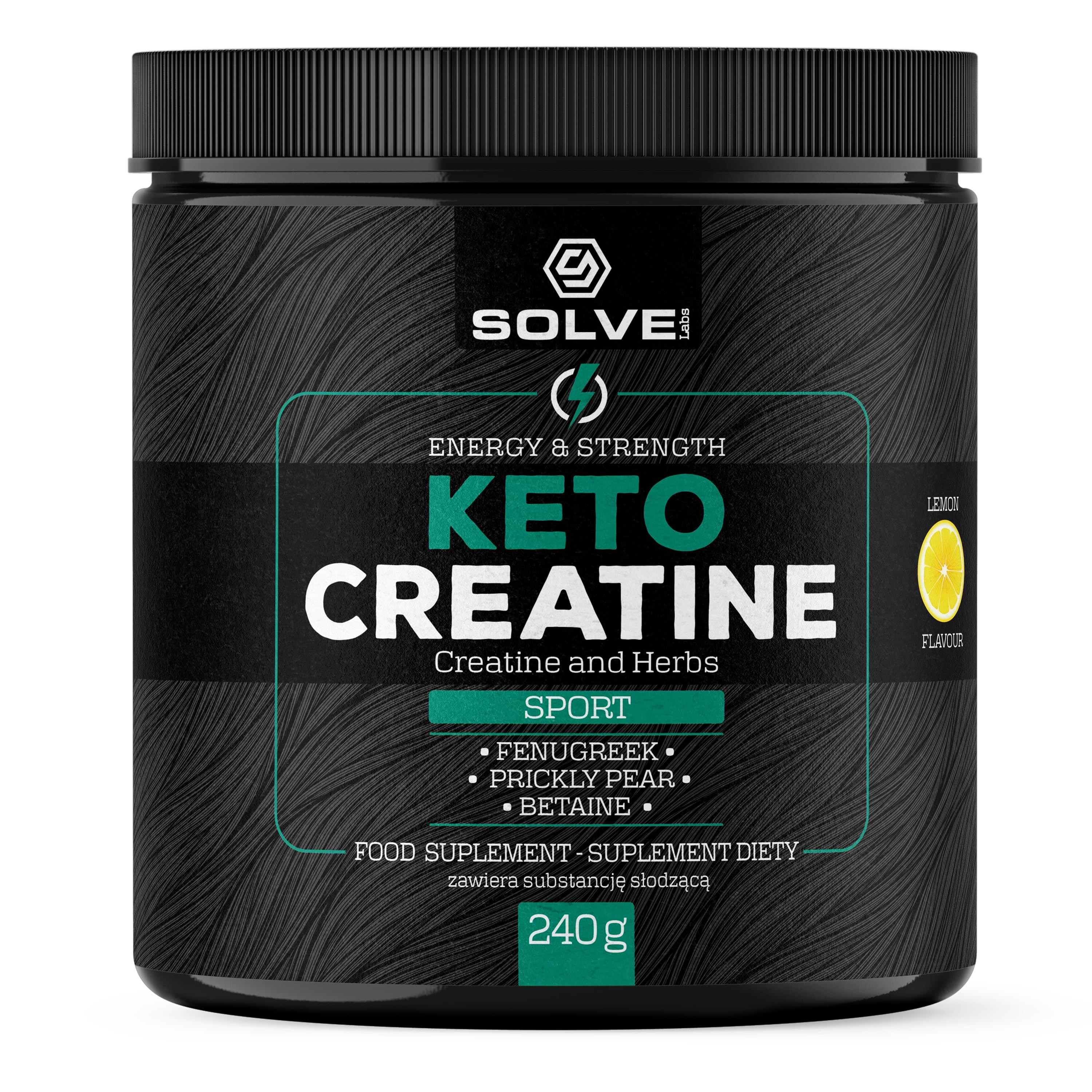 Keto Creatine 240g Energy & Strength Kreatyna Solve Labs
