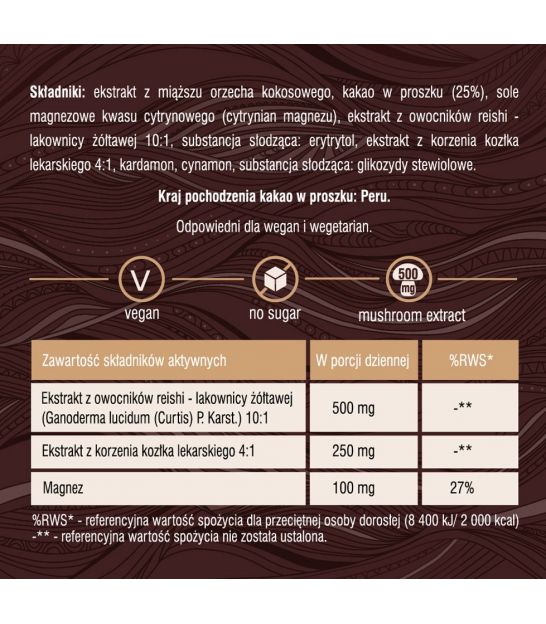 Mushroom Cacao Elixir 12 saszetek