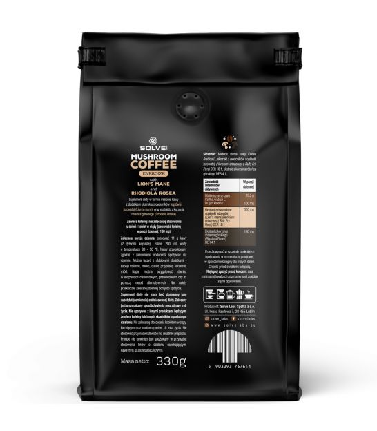 Mushroom Coffee 330g Lions mane + Rhodiola